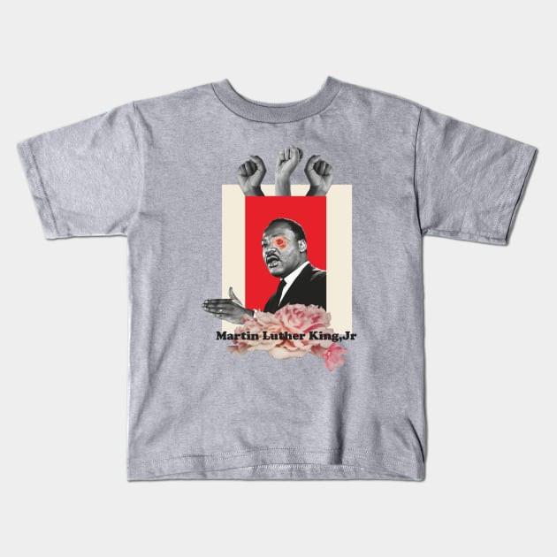 Martin Luther King Kids T-Shirt by Verge of Puberty